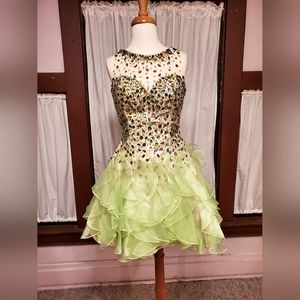 Green Multi Beaded Shortie